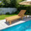 Chaise longue en bois massif - Chaise longue d'extérieur réglable en bois