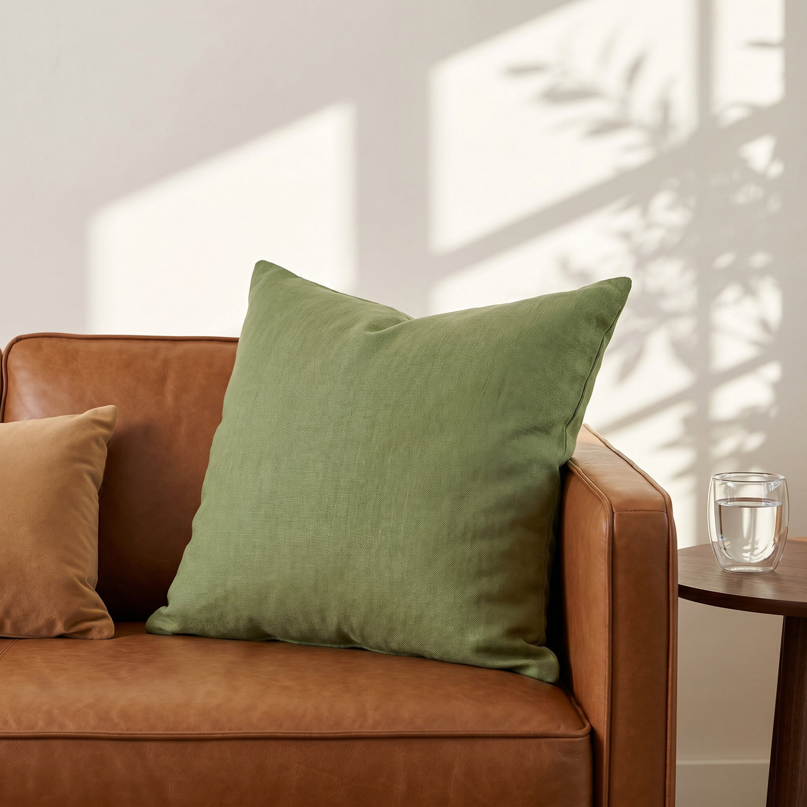 Jessica 20" x 20" Sunbrella® Throw Pillow, Seascape Moss