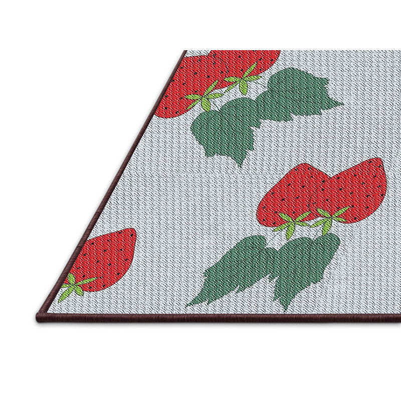 Tapis rouge à motif floral Danniella, Rectangle 7 pi x 10 pi