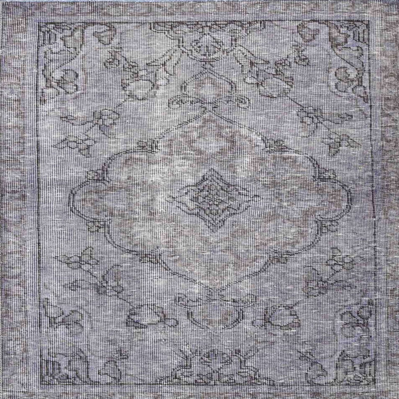 Tapis gris/beige traditionnel Ohio, Carré 4 pi