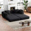 Canapé-lit convertible avec poches et coussins de rangement latéraux, idéal pour les salons, les chambres à coucher et les bureaux, confortable et pliable