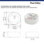 DeerValley 410mm White Ceramic Circular Countertop Basin Bathroom Sink