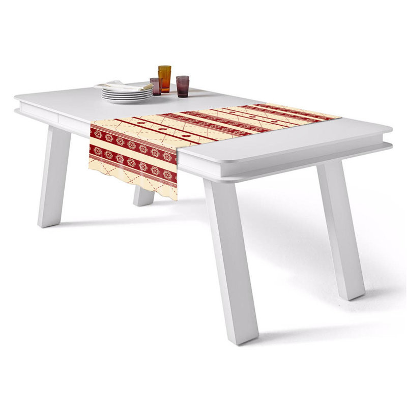 Hallwood Striped Polyester Table Runner