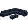 7 - Piece Velvet Upholstered Sectional Sofa Large L shaped Livingroom Couch with Storage Ottoman