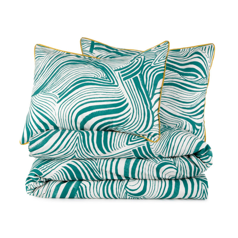 Zebra Marble 100% Cotton 150TC Duvet Cover Set, Kingsize