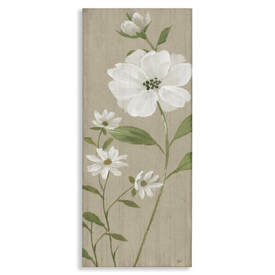 Poppies on Neutral Beige Canvas Wall Art by Nan