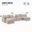 Modular Sectional Sofa with Movable Storage Ottoman and Console