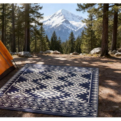 Tapis d'extérieur réversible, tapis de camping portable