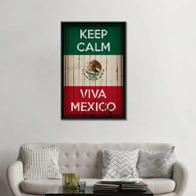 «Keep Calm and Viva Mexico», impression sur toile