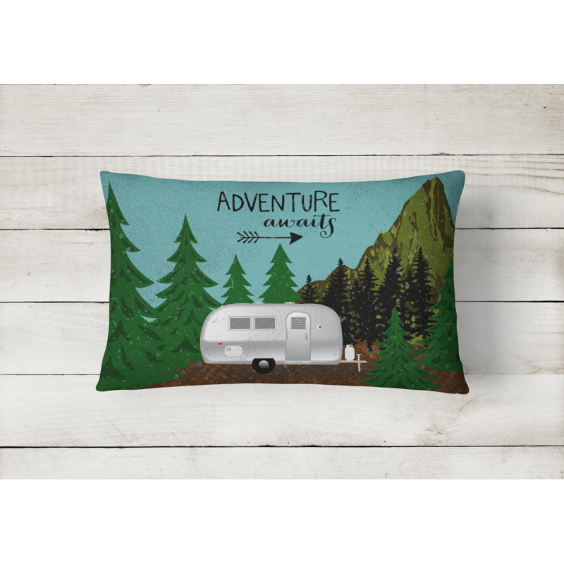  Airstream Camper Adventure Awaits Lumbar Pillow