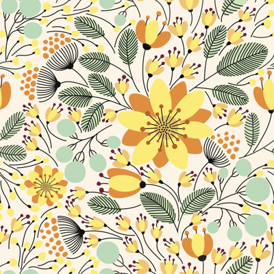 Yellow Flowers - Wrapped Canvas Print