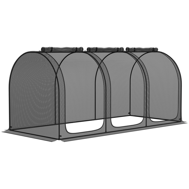 Mini serre l 47,25 pi x P 47,25 po, Noir, H 47,25 po x l 106,25 po x P 47,25 po