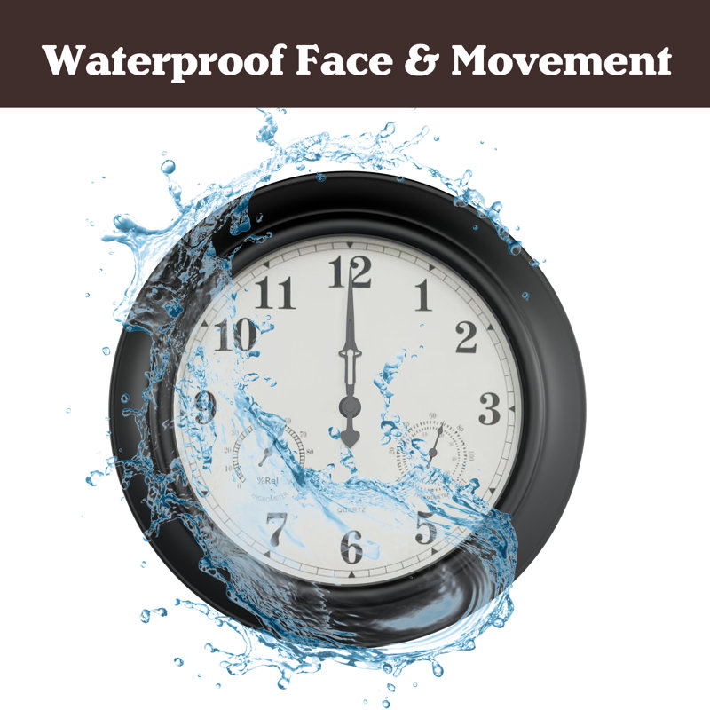 indoor outdoor clock thermometer combo