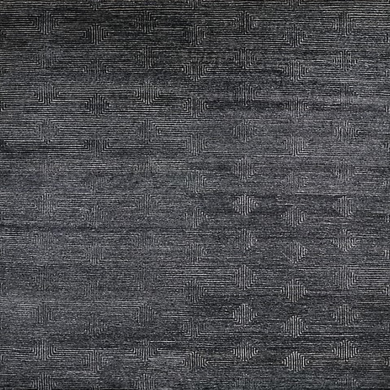 Tapis noir à motif géométrique Iqlaas, Carré 5 pi