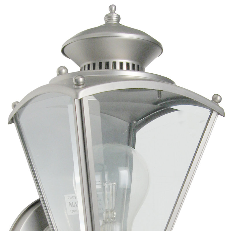 Lanterne murale d'extérieur 1 lumière Aaqil Silver