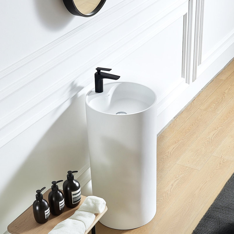 Vasque de salle de bain sur pied en surface solide 66S-08