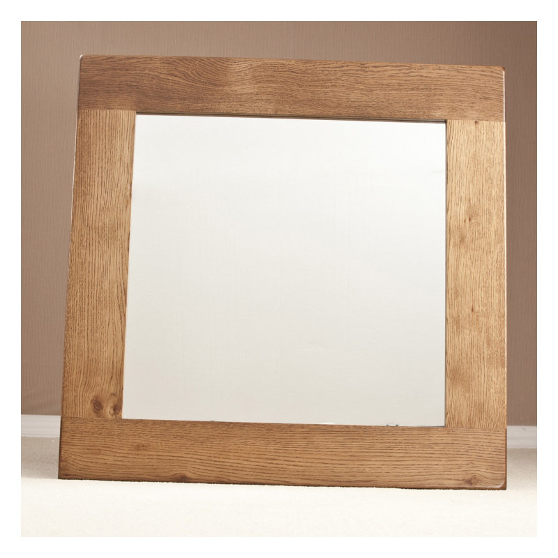 Wood Flat Wall Mirror