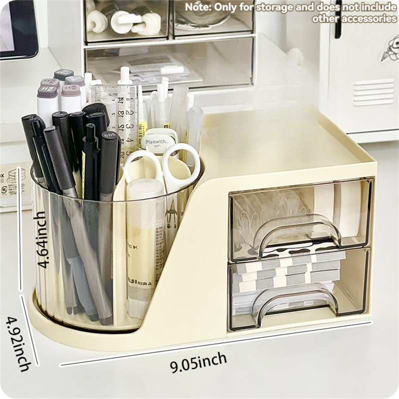 Organisateur de bureau en plastique Annea, Jaune