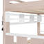Full Size Castle Style Bunk Bed with 2 Drawers,Shelf,and LED,White