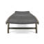 Chaise longue avec plateau coulissant - 2 pièces Gris, fabriqué à partir de bois robuste. Siège et dossier pour un moment de détente. Portée latérale facile. Assemblage requis: plateaux 2 pièces. Conception robuste. Commodité.