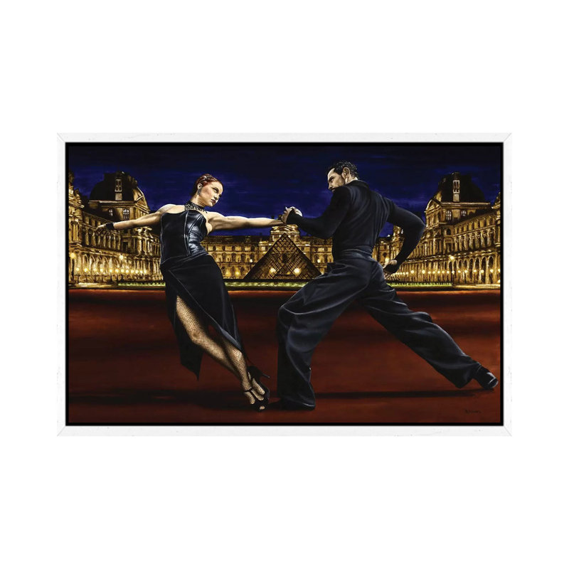 Last Tango In Paris by Richard Young - Painting on Canvas, White Framed, 152.5 cm H x 101.5 cm W