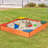 Gymax 35'' x 5'' Solid Wood Square Sandbox