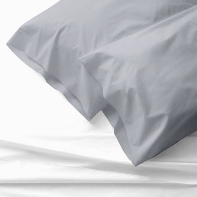 Luxury Comfort Pillowcase Set - 800TC Soft Bedding, Cool Comfortable Pillow Cover, Italian Finish, Silver, Standard Size 20x40, Home Decor Gift