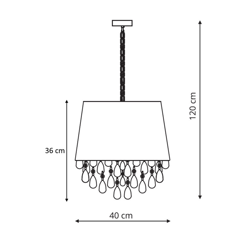 Iker 2 - Light Drum Pendant, Black