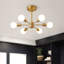 Haverhille 6-Light 44cm Modern Glass Shade Sputnik Semi Flush Mount
