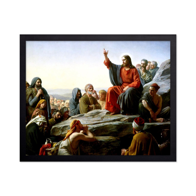 Sermon sur la montagne, Cadre noir, Affiche, H 11 po x l 14 po