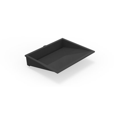 Lavabo de salle de bain encastré en résine de pierre noire lustrée 19,7 po x 16,5 po Badeloft UB-04-M-GBLK