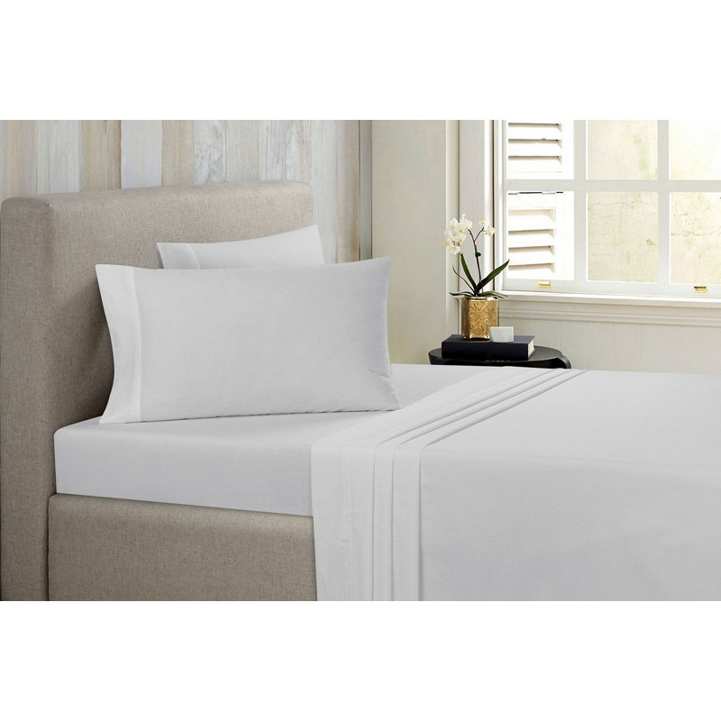 Ensemble de draps en bambou Bibb Home, Taupe, Ensemble de draps pour lit simple avec un drap-hou