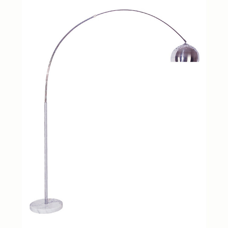 White Marble Base Arch Floor Lamp