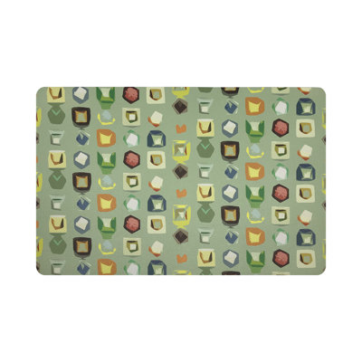Color Pop Vegan Leather Rectangle Pebble Placemat