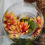Water Lotus Inside Our Hand-blown Crosswinds Vase-1376817059