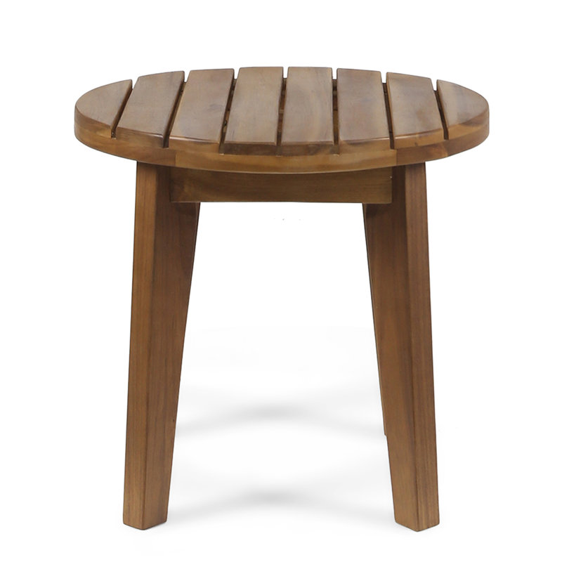 16" Wood Side Table, Finish, With Rustic Flavor And Durability Outdoor Table Of Wood, Look