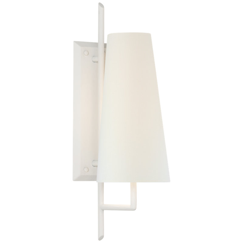 Ashton 1 - Light Armed Sconce, Plaster White