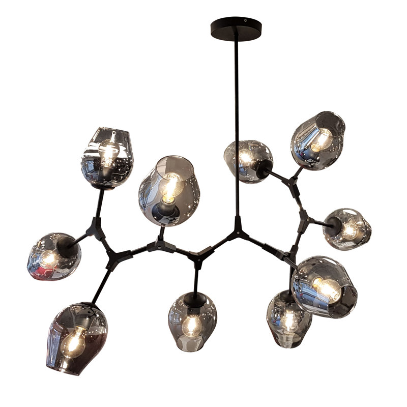 Cenia 10 - Light Black Geometric Pendant