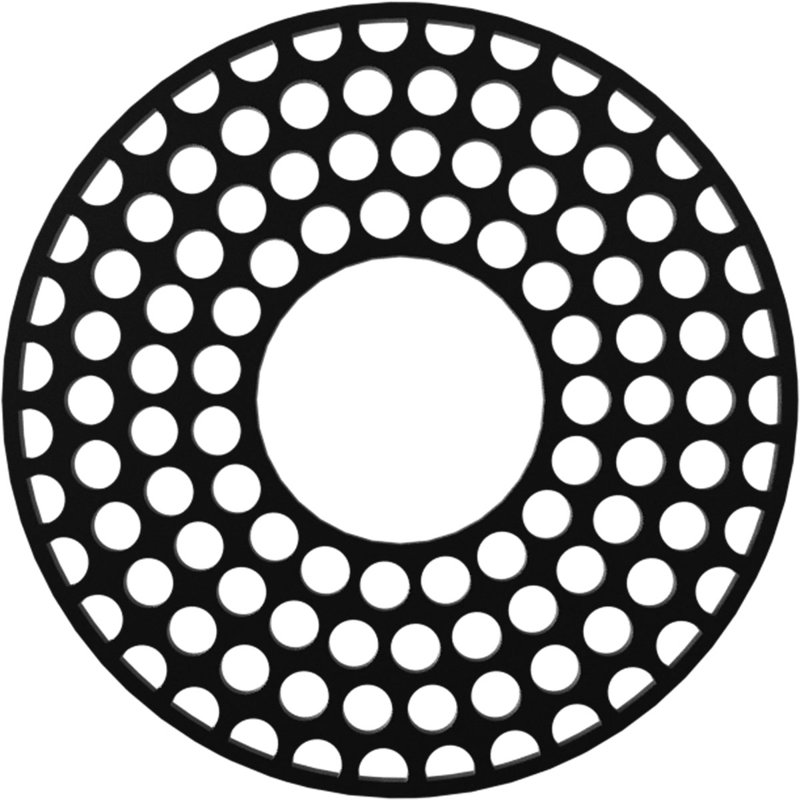 Médaillon de plafond en PVC de qualité architecturale Fink, H 38 po x l 38 po x P 1 po, Noir