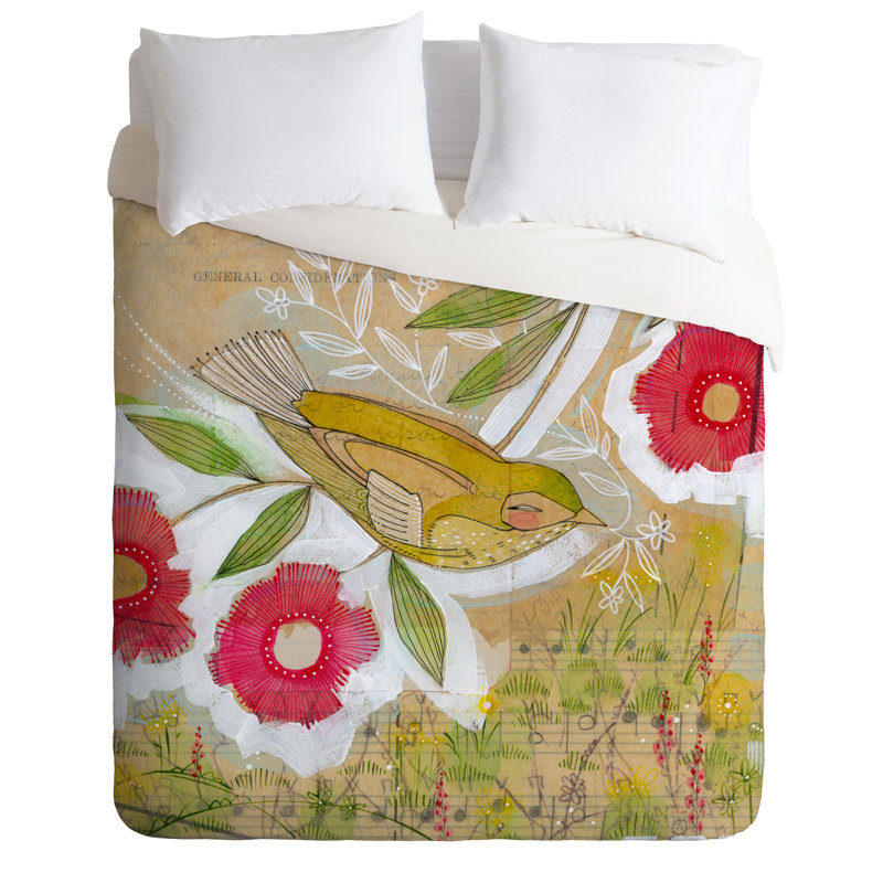 Housse de couette Sweet Meadow Bird, Housse de couette pour très grand lit, Luxe