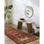 Tapis oriental rouge et noir tissé au métier mécanique Bratton-19817086