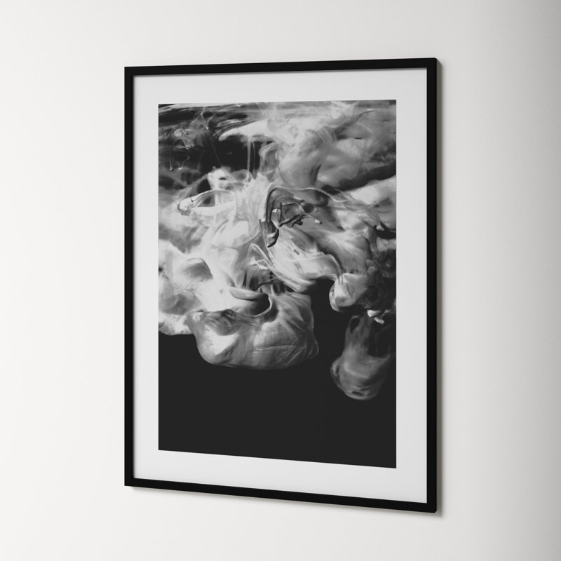 «Black Ink» par Design Fabrikken, reproduction de photo sur papier encadrée, Papier encadré noir, H 41 po x l 33 po