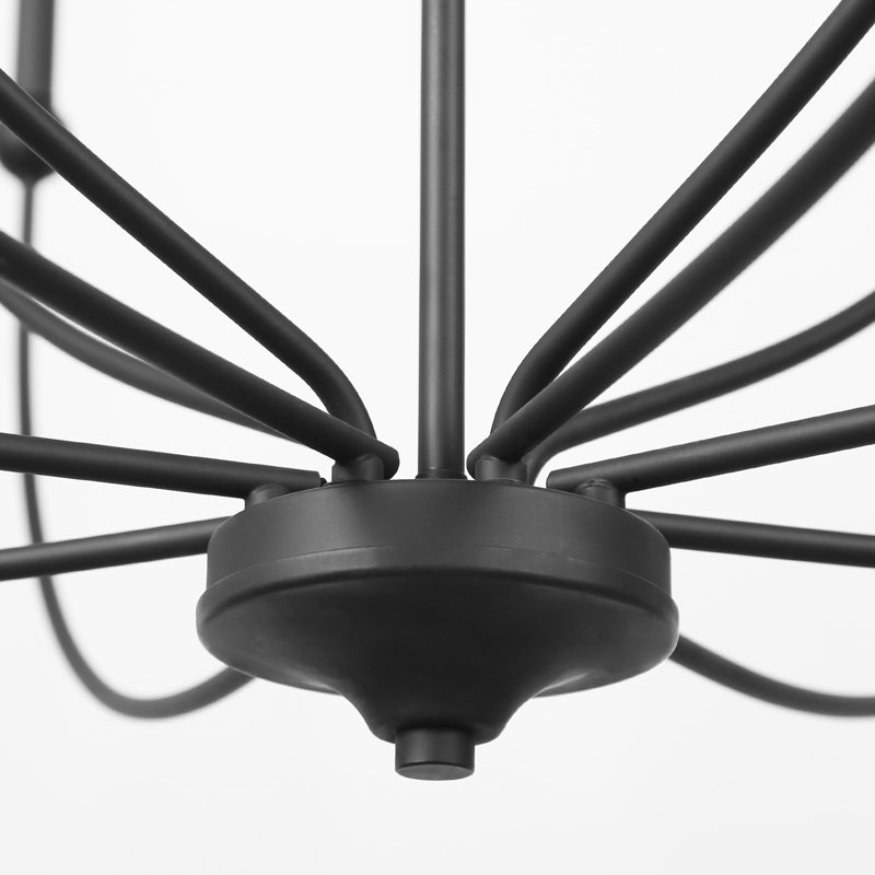 Lustre style campagne moderne surdimensionné à 12 lumières et l 48 po