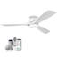 Ventilateur de plafond encastré en bois à 3 pales de 52 po avec lumière et télécommande, Alexa Alexa, intérieur / extérieur, moteur à courant continu silencieux, à intensité variable-333721936
