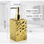 Gold Square Ceramic Soap Dispenser | Refillable Modern Liquid Hand Soap for Kitchen & Bathroom