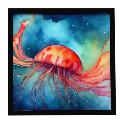 Jellyfish Framed Metal Print