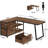 53" Reversible L-Shaped Computer Desk With 3 Drawers And Storage Shelves (Not Including Chair)-997365366