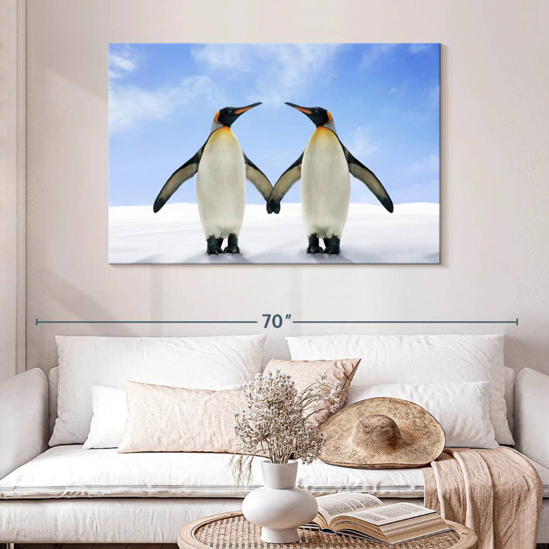 Brampt Two Flapping Penguins, 32" H x 48" W
