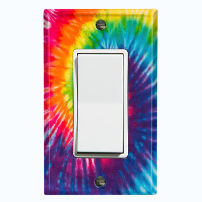 Colorful Tie Die Kids Themed 1 - Gang Rocker Standard Wall Plate