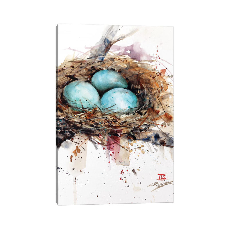 Robins Nest par Dean Crouser - reproduction d'art sur toile tendue, H 12 po x l 8 po x P 0,75 po